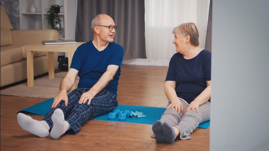 Joyous senior couple